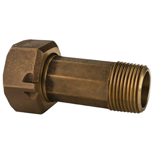 3/4" Male NPT x 1" NPSM Water Meter Coupling (Lead Free)