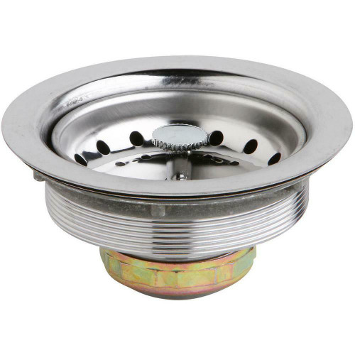3.5" - 4" Kitchen Sink Drain with Removable Basket Strainer and Rubber Stopper