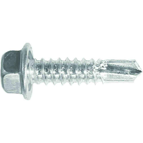 American Bolt and Screw #10 Hex Head Zinc Plated Self-Drilling Screw - Each