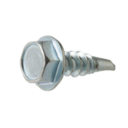 #10 x 1/2" Hex Head Zinc Plated Screw - Each