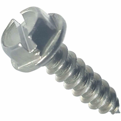 #8 x 1 1/2" Hex Head Zinc Plated Sheet Metal Screw with Slotted Head (Bag of 70)