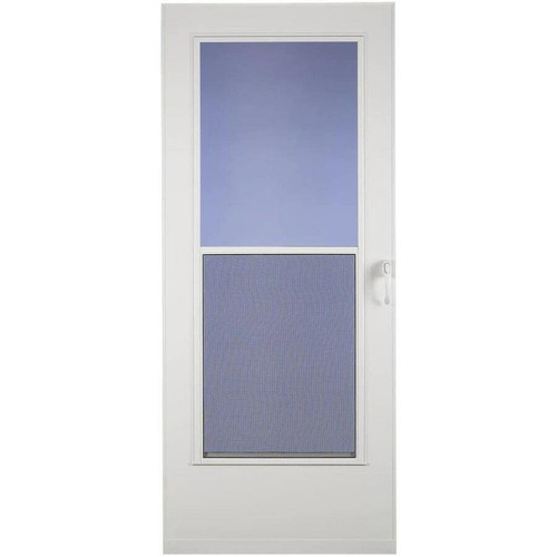 Larson 30 x 74 Mid-View Wood-Core Storm Door - White
