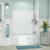 Flexstone Elite 54" x 27" x 60" Composite Mobile Home Bathtub Wall Surround - 3 Piece- White 