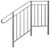 Stylecrest Deluxe Side Rail for 21 and 24 3-Step DuraGrip II Fiberglass Steps - 38 Platform