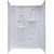  Better Bath 54" x 28" Heavy Gauge ABS Plastic Mobile Home Designer Shower Wall Surround - 3 Piece - White 