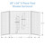  Better Bath 54" x 28" Heavy Gauge ABS Plastic Mobile Home Designer Shower Wall Surround - 3 Piece - White 