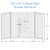Better Bath 54" x 28" Heavy Gauge ABS Plastic Mobile Home Designer Shower Wall Surround - 3 Piece - White