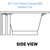  Better Bath 54" x 40" Heavy Gauge ABS Plastic Mobile Home Designer Garden Tub (No Step) - White 