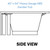 Better Bath 54" x 40" Heavy Gauge ABS Plastic Mobile Home Designer Garden Tub (No Step) - White