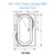 Better Bath 54" x 40" Heavy Gauge ABS Plastic Mobile Home Designer Garden Tub (No Step) - White