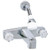 Phoenix Faucets 2-Knob Tub Diverter Faucet with Shower Head - Plastic Stems - 8" - Chrome 