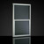 Alpine Windows 14.75" x 40" Single-Hung Dual-Pane Mobile Home Vinyl Window - White 