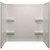 Lyons Elite 54" x 27" x 59" Fiberglass Mobile Home Bathtub Wall Surround - 3 Piece - Almond