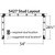 Lyons Elite 54" x 27" x 59" Fiberglass Mobile Home Bathtub Wall Surround - 3 Piece - Almond