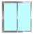 Pocahontas 46.75" x 40" Sliding Aluminum Mobile Home Exterior Window - Mill Finish 
