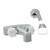 2-Knob Brass Tub Diverter Faucet with Shower Head Kit - 4" - Chrome - Product Discontinued (Available while Supplies Last)