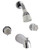 Phoenix Faucets 2-Knob Brass Tub Diverter Faucet with Shower Head Kit - 8" - Chrome 