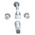 Phoenix Faucets 2-Knob Brass Tub Diverter Faucet with Shower Head Kit - 8" - Chrome 