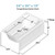 Lyons Elite 54" x 30" x 19" Fiberglass Mobile Home Bathtub - White