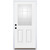 32" x 78" 9 Lite Primed Fiberglass Prehung Inswing House Type Exterior Door