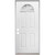 34" x 78" Sunburst Primed Fiberglass Prehung Inswing House Type Exterior Door