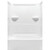 Lyons Triumph 60" x 30" x 59" Fiberglass Mobile Home Bathtub Wall Surround - 3 Piece - White (Grab Bar Ready)
