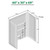 Lyons Elite 60" x 30" x 69" Fiberglass Mobile Home Shower Wall Surround - 3 Piece - White