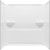 Lyons Elite 60" x 30" Fiberglass Bathtub Replacement Kit with 59" Triumph Bathtub Wall Surround - White