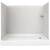 Lyons Elite 54" x 27" White Fiberglass Shower Pan with 80" Frost Flexstone Wall Surround Replacement Kit