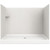 Lyons Elite 54" x 27" White Fiberglass Shower Pan with 80" Frost Flexstone Wall Surround Replacement Kit