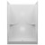 Watershed 54" x 27" Center Drain Fiberglass Shower Replacement Kit - White