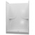 Watershed 54" x 27" Center Drain Fiberglass Shower Replacement Kit - White