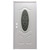 32" x 76" 6-Panel Outswing Fiberglass Door - Oval Window