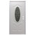 32" x 76" 6-Panel Outswing Fiberglass Door - Oval Window