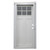 34" x 76" 6-Panel Fiberglass Combo Door - 6-Lite Window - Full View Storm Door