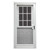 34" x 76" 6-Panel Fiberglass Combo Door - 9-Lite Window