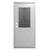 32" x 76" 6-Panel Outswing Steel Door - Laurel Window