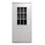 34" x 76" 6-Panel Outswing Steel Door - 9-Lite Window
