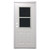 30" x 76" 6-Panel Outswing Steel Door - Vertical Slider Window