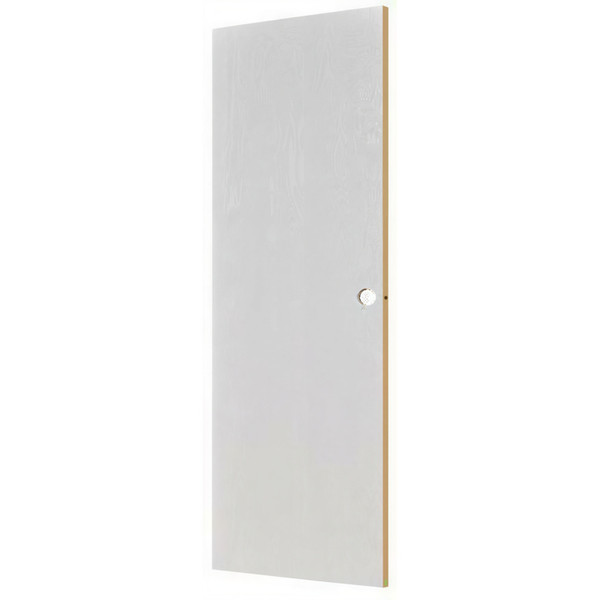 28" x 80" Wood Grain Embossed Interior Slab Door - White
