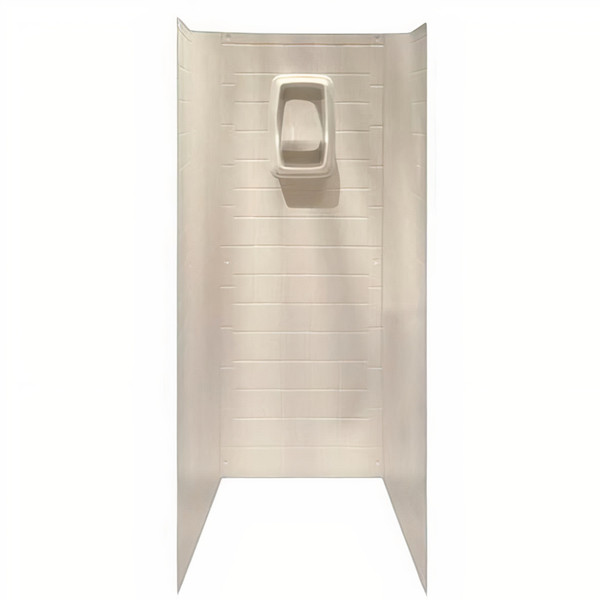 Better Bath 32" x 32" x 68" Heavy Gauge ABS Plastic Mobile Home Tiled Shower Surround - 1 Piece - Almond