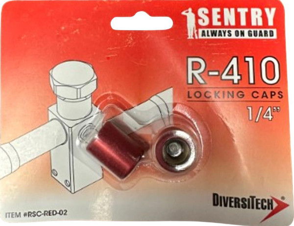 Stylecrest 1/4" Red Refrigerant Locking Caps (R410) 