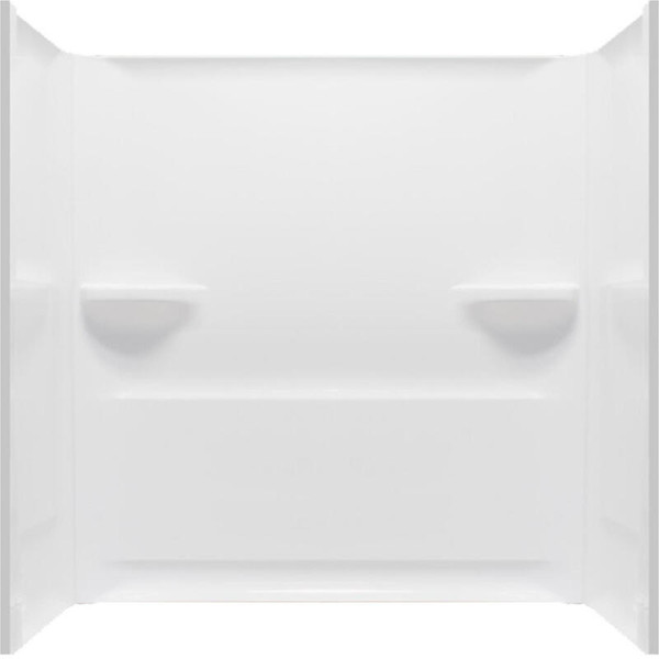 Lyons Triumph 60" x 30" x 59" Fiberglass Mobile Home Bathtub Wall Surround - 3 Piece - White (Grab Bar Ready)