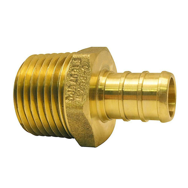 Brass PEX Barb to MPT Adapter