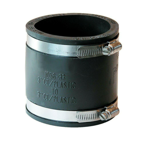 3" x 3" PVC DWV Mechanical Flexible Coupling