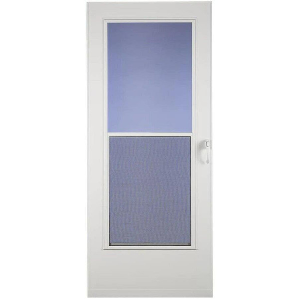 36" x 78" Mid-View Wood-Core Storm Door - White