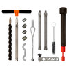 1" Soil Fertility Kit w/ Compact Slide Hammer, 5/8" Thread