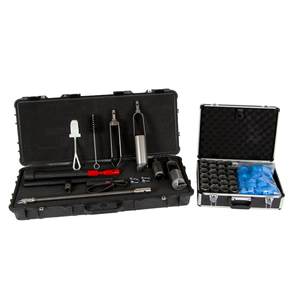 Bulk Density Soil Sampling Kit w/ Compact Slide Hammer, Hex Quick Pin
