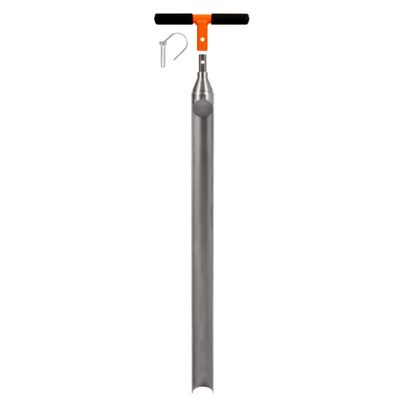 2-1/2" X 40" Stainless Steel Gouge Auger, Hex Quick Pin