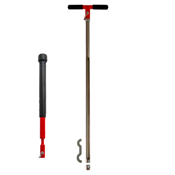 1" X 36" Replaceable Tip Soil Probe (24" Window) Slide Hammer Kit, Hex Quick Pin